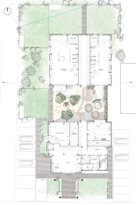 Floor plan of a student designed early education center
