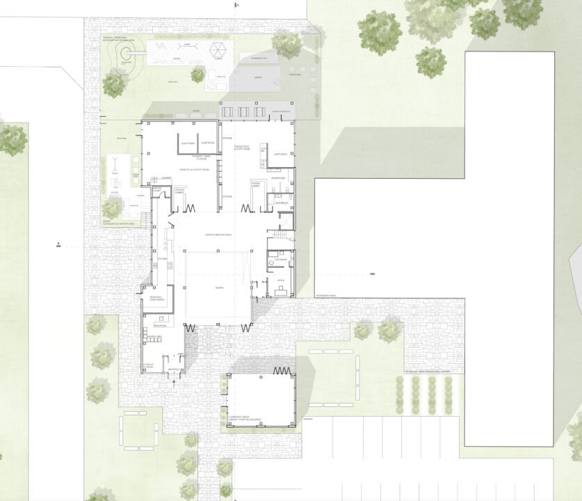 Floor plan of a student designed early education center