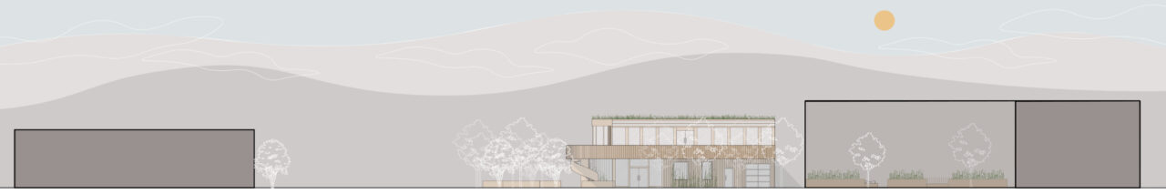 Elevation of a student designed early education center