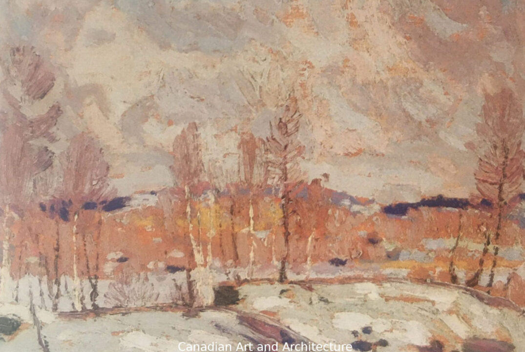 Winter landscape painting by Tom Thompson