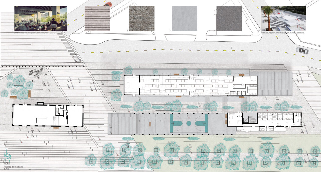 Detailed site plan of a student designed multi story buildings