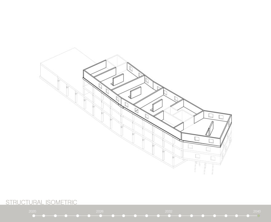 Structural isometric of student designed buildings
