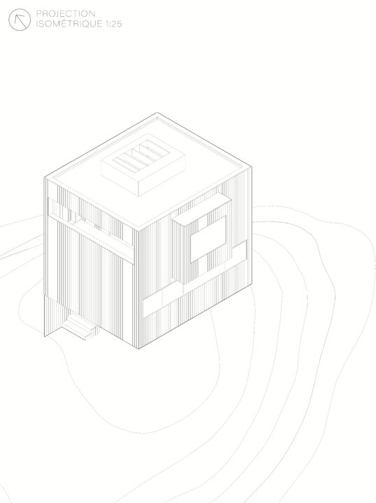 Isometric drawing of the building