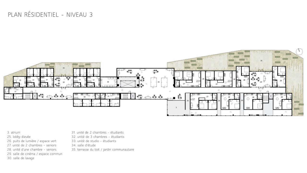Third floor residential floor plan