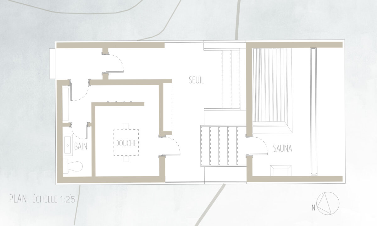 First floor plan of the small student designed building