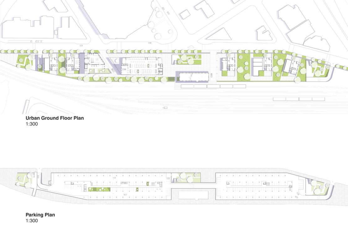 Site plan of a student designed multi story buildings