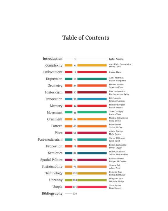 Poster with table of contents