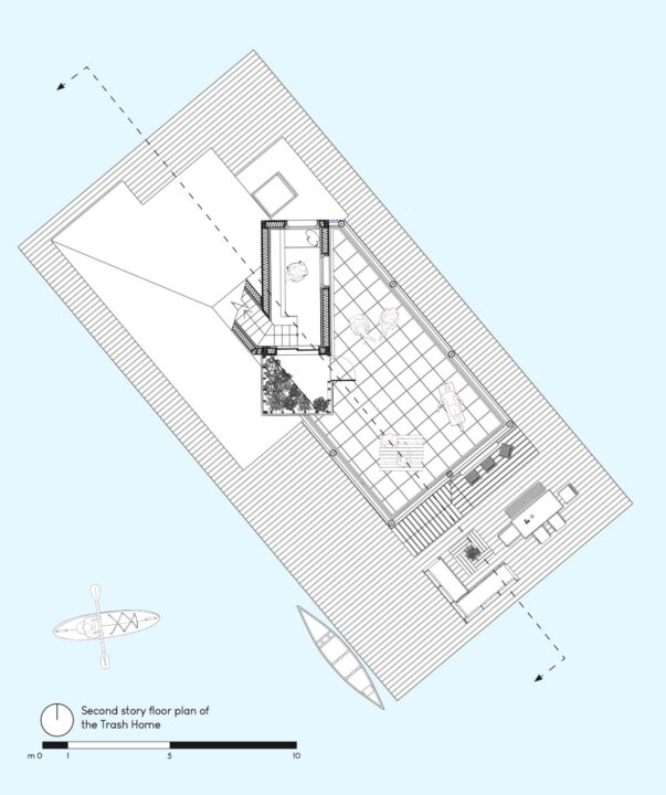 Second storey floor plan of the student's design
