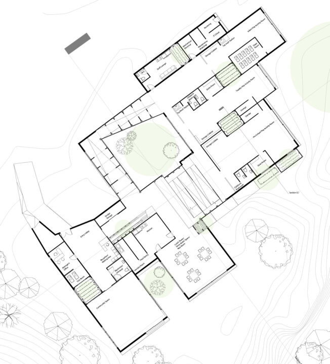 Ground floor plan of an early childhood education center
