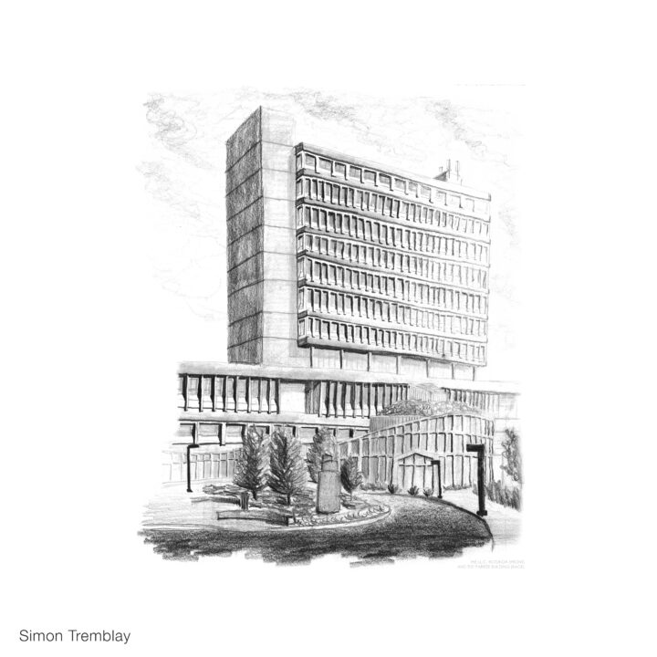 Sketch of the Parker Building by Simon Tremblay