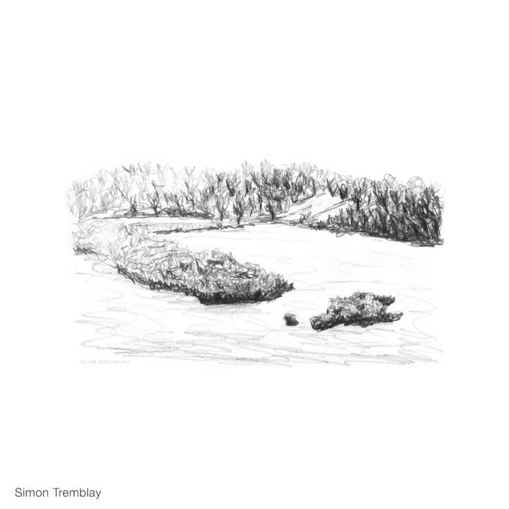 Dessin du Lac Bennett par Simon Tremblay