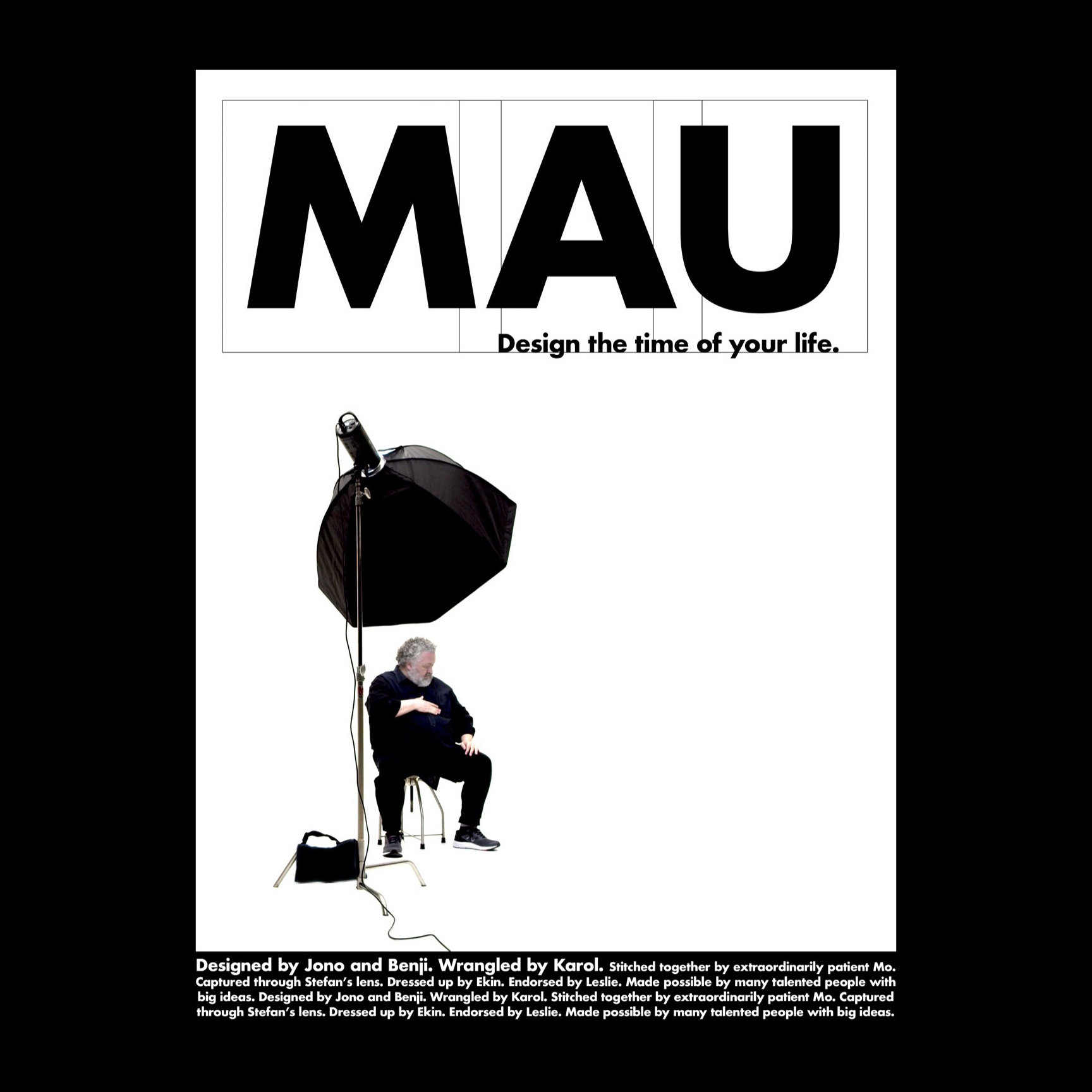Poster for Bruce Mau's Film Screening - Mau (Design the Time of Your Life