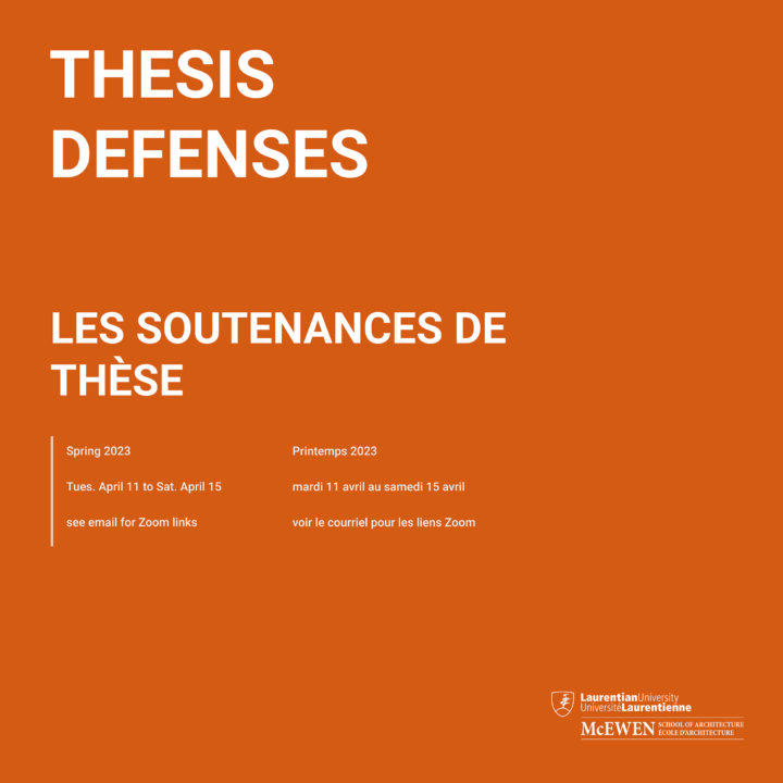 Thesis Defenses 2023 title slide (April 11 to April 15)